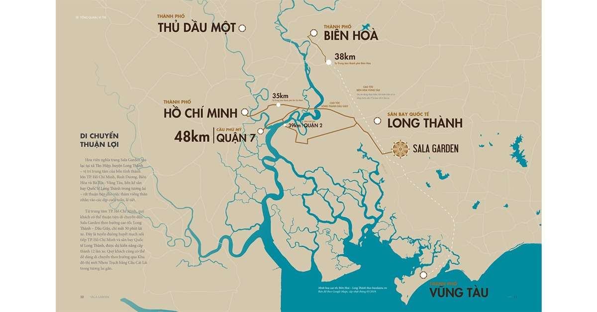 Đường đến Sala Garden khá thuận tiện với hệ thống cơ sở hạ tầng hiện đại, rút ngắn thời gian di chuyển cho gia quyến