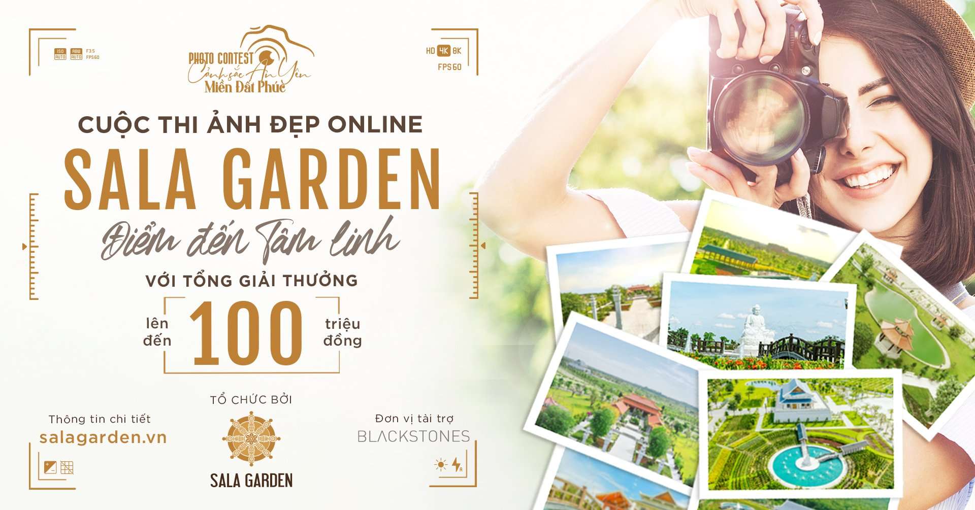 Sala Garden tổ chức cuộc thi ảnh đẹp “Sala Garden – Điểm đến Tâm linh” với tổng giải thưởng lên đến 100 triệu đồng