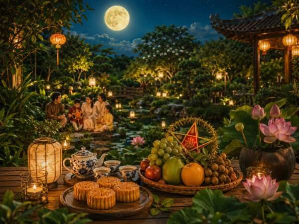 Trẻ em rước đèn trong ngày Tết Trung thu