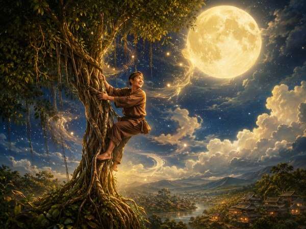 Truyền thuyết Tết Trung thu về chú Cuội cung trăng