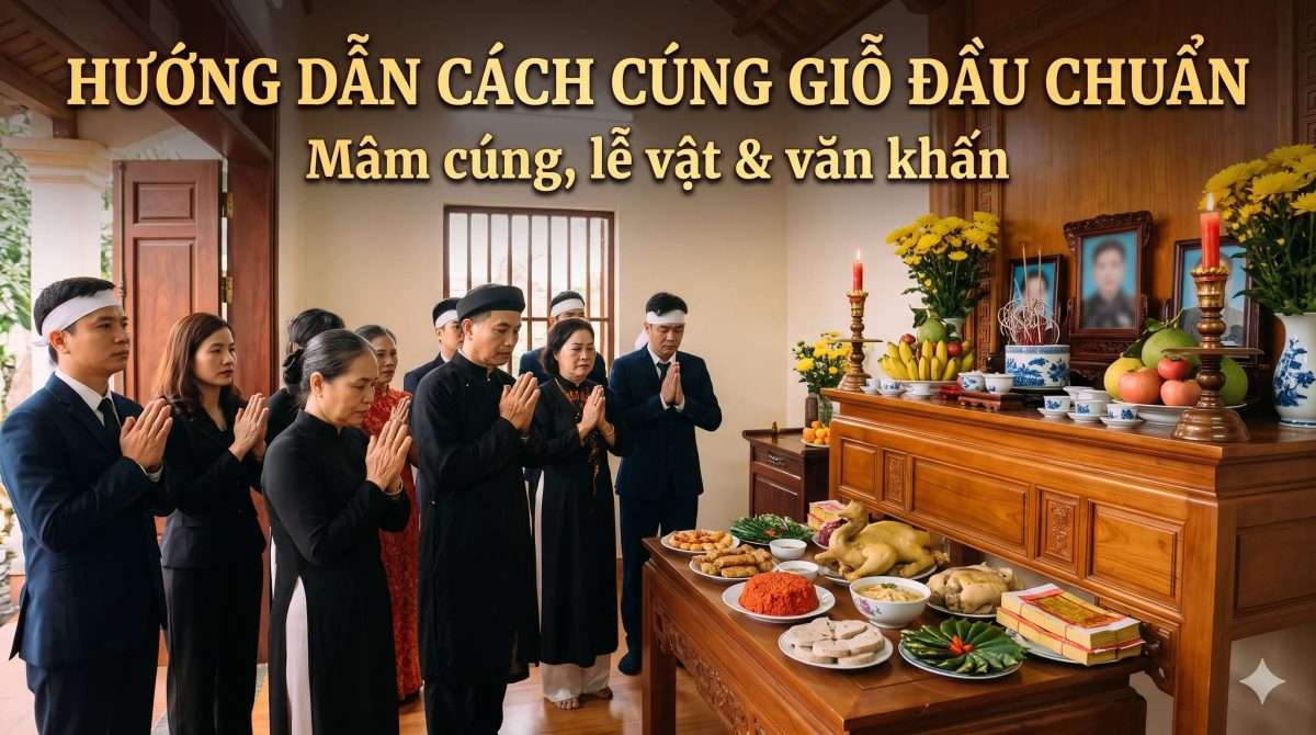 Hướng dẫn cách cúng giỗ đầu chuẩn: Mâm cúng và văn khấn