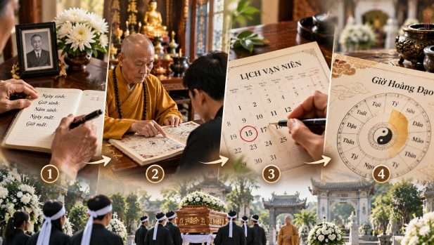 Sổ ghi chép thông tin ngày giờ sinh tử của người khuất dùng làm cơ sở để chọn ngày tốt cho các nghi thức di quan, hạ huyệt.