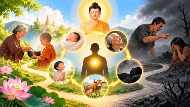 moi lien he giua nghiep bao va kiep sau trong nhan qua luan hoi